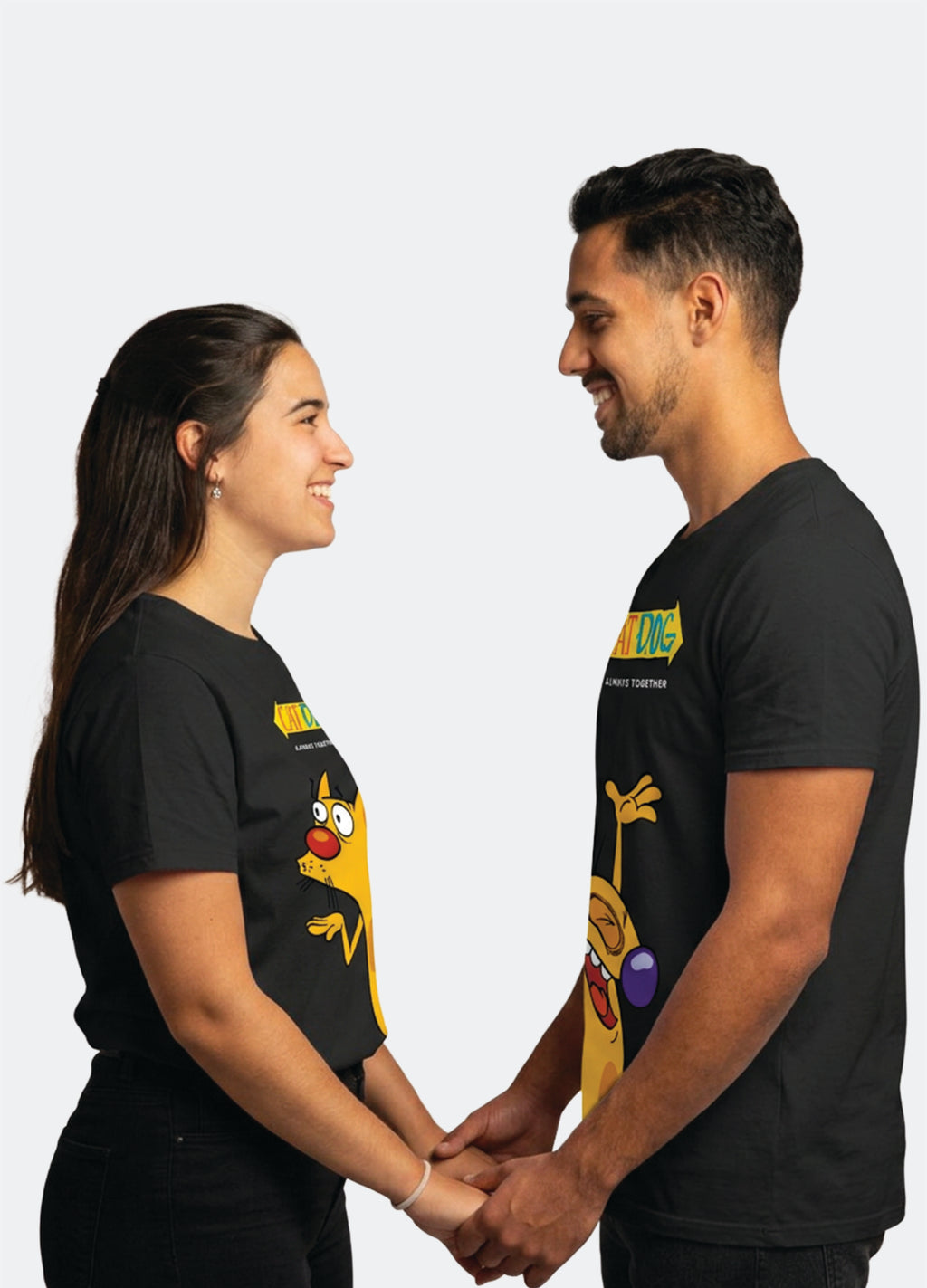 Purr & Woof Forever – Couple Combo – Matching T-Shirts