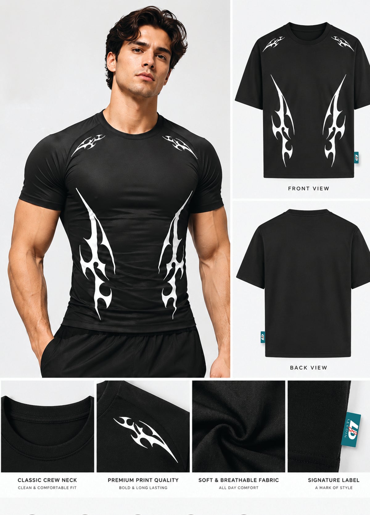 Men’s Athletic Compression T-Shirt | Quick Dry Fitness & Running Workout