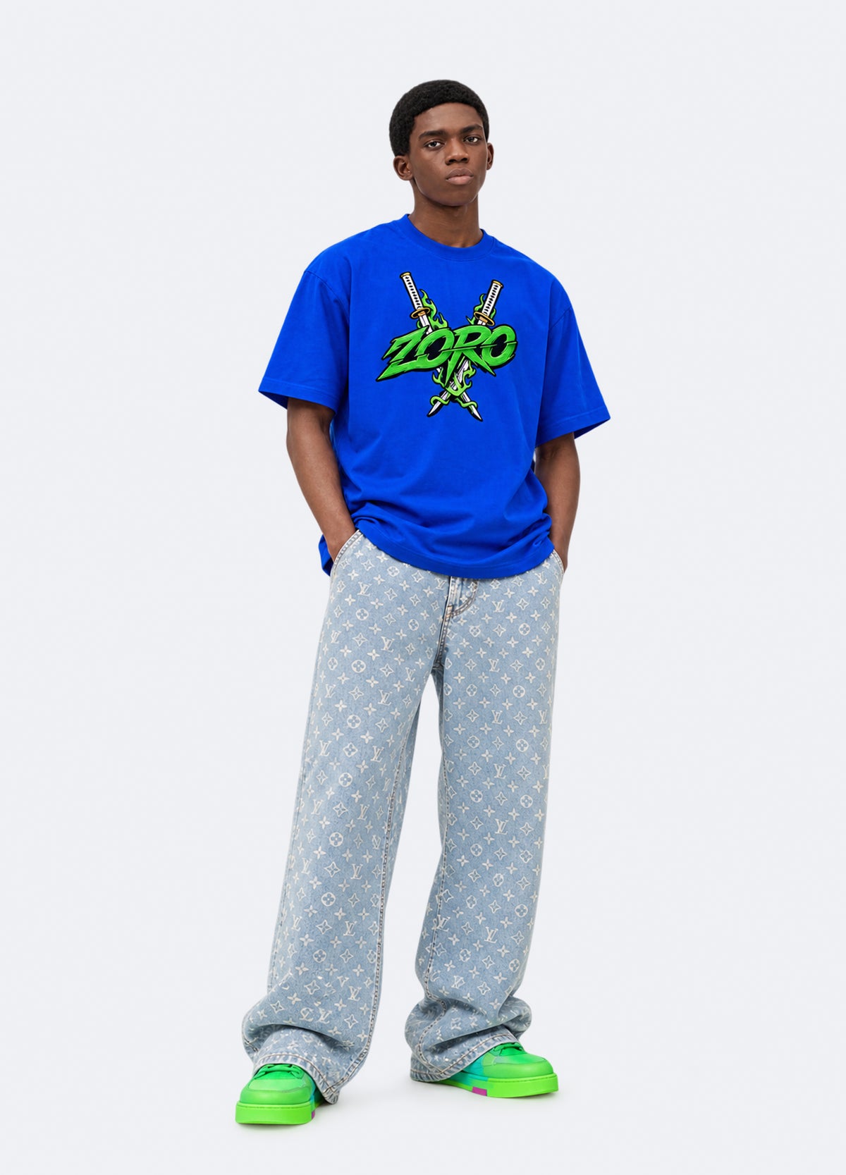 Roronoa Zoro Neon Warrior Tees