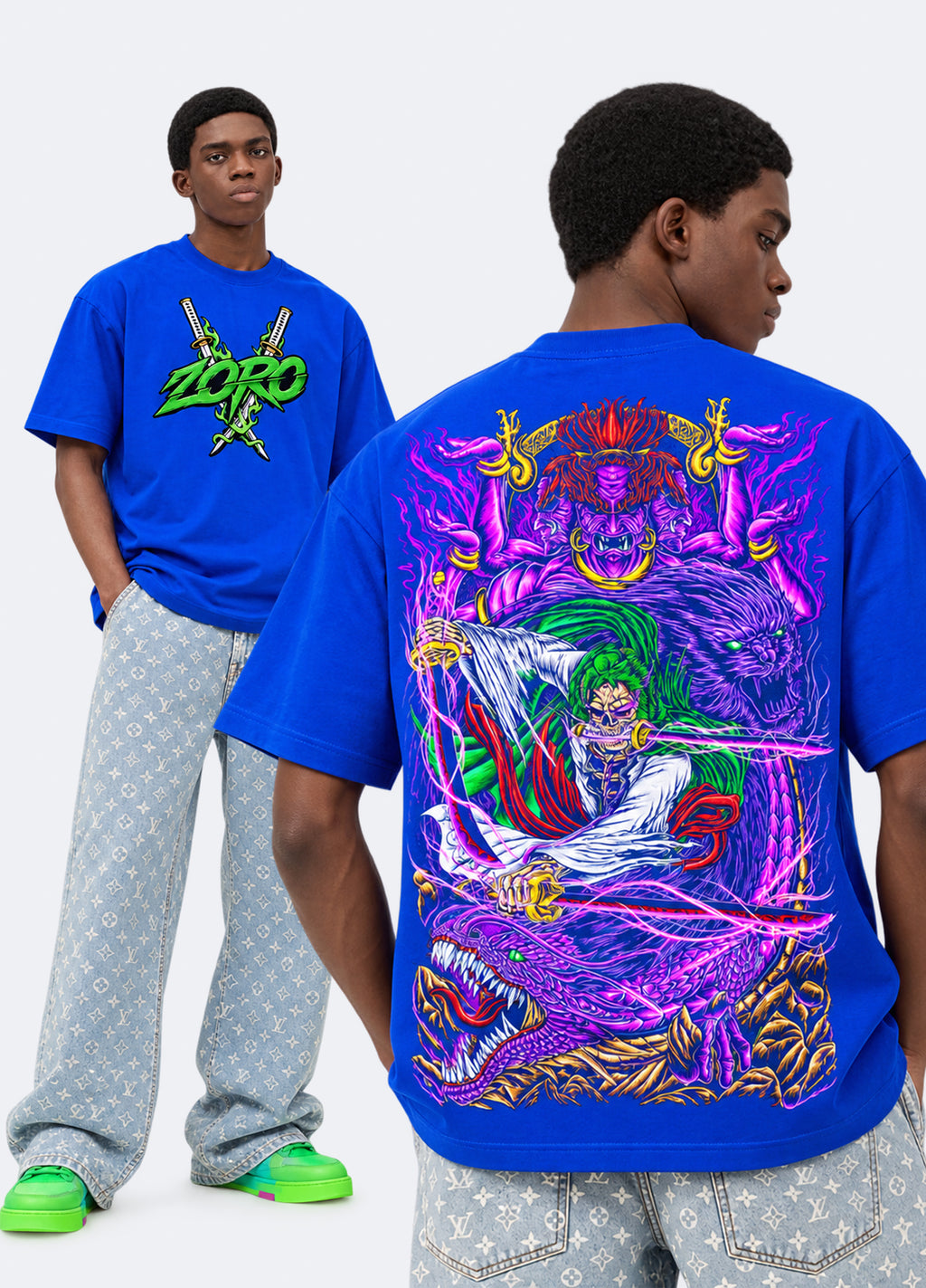 Roronoa Zoro Neon Warrior Tees